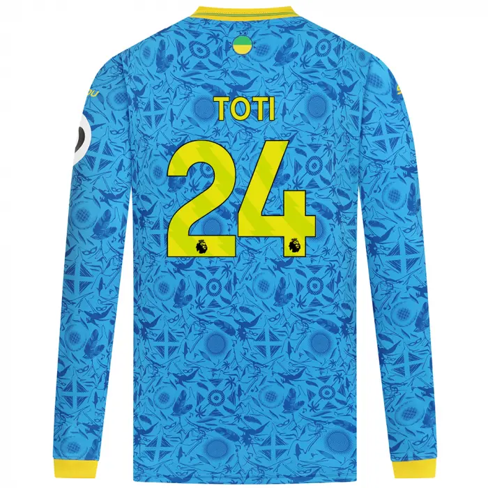 Wolverhampton Wanderers Shop | 2025-26 Wolves Third Shirt – Adult – LS TOTI 24 Wolverhampton Wanderers Merchandise